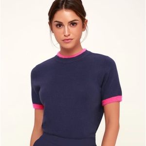 Blue and pink top from Lulu’s